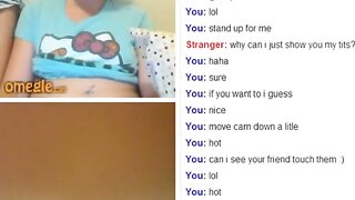 Omegle - 18 Year Old Showing Tits