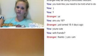 Omegle - 18 Year Old Showing Tits