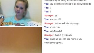 Omegle - 18 Year Old Showing Tits