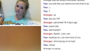 Omegle - 18 Year Old Showing Tits