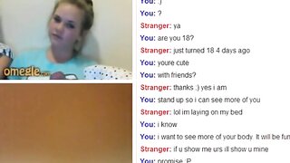 Omegle - 18 Year Old Showing Tits
