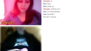 Omegle Cute Girl Flash Big Tits for My Dick