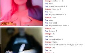 Omegle Cute Girl Flash Big Tits for My Dick
