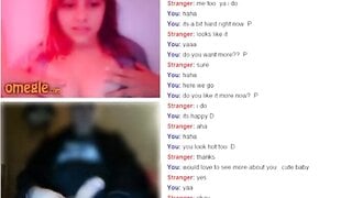 Omegle Cute Girl Flash Big Tits for My Dick