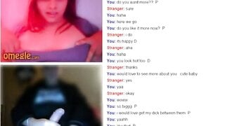 Omegle Cute Girl Flash Big Tits for My Dick