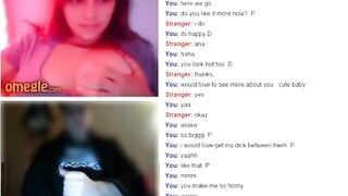 Omegle Cute Girl Flash Big Tits for My Dick