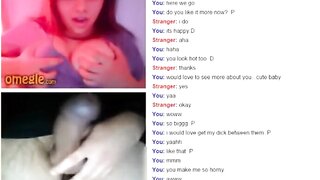 Omegle Cute Girl Flash Big Tits for My Dick