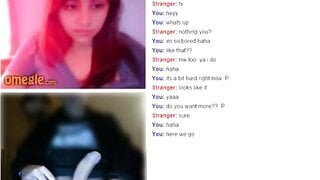 Omegle Cute Girl Flash Big Tits for My Dick