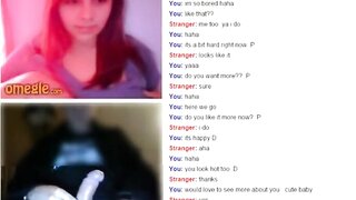 Omegle Cute Girl Flash Big Tits for My Dick