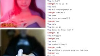 Omegle Cute Girl Flash Big Tits for My Dick