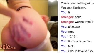 Sexy Omegle Teen Shows Off Perfect Ass For Cum