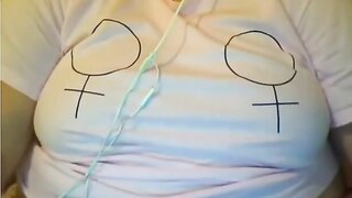 BBW Plays With Her Fat Belly On Omegle