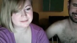 Exhibitionist couple on Omegle