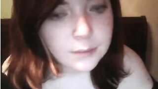 Chubby Girl Plays With Vibrator On Omegle