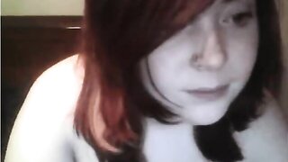 Chubby Girl Plays With Vibrator On Omegle