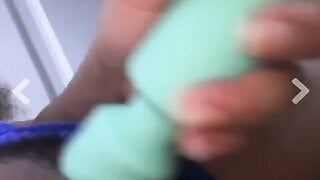 Black girl cums with vibrator