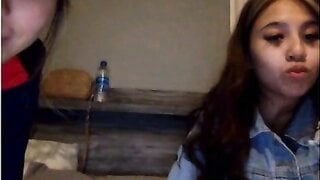 Teen with braces shows bra and nipple