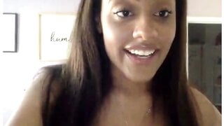 Perfect Ebony Teen Plays Game