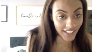 Perfect Ebony Teen Plays Game