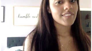Perfect Ebony Teen Plays Game