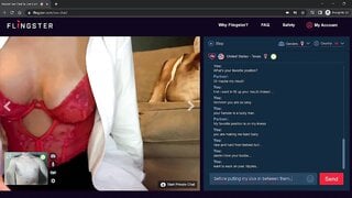 Hot 26-year-old in sexy red lingerie does everything I ask her to do