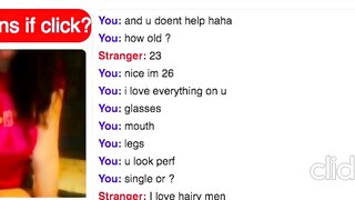 Omegle Slut Shows Her Tits Then Skips