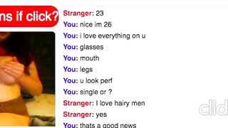 Omegle Slut Shows Her Tits Then Skips