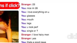Omegle Slut Shows Her Tits Then Skips