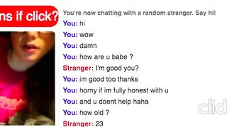 Omegle Slut Shows Her Tits Then Skips