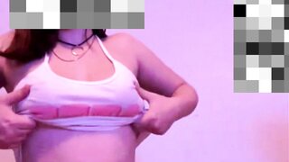 Hot teen shows tits