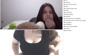 Omchater Omegle Spanish Lesbian Teasing