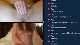 Omegle Lesbians Masturbates and Cumming Hard