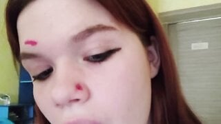 Russian teen teasing me