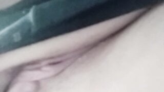 Russian slut shows pussy