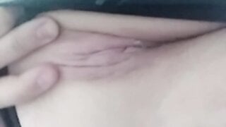 Russian slut shows pussy