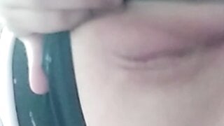 Russian slut shows pussy