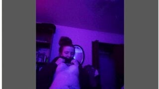teen on omegle shows her small boobs