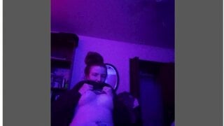 teen on omegle shows her small boobs