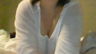 BBW real Teacher (now unemployed) bates on Skype
