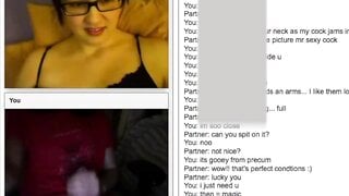 Canadian Nerd watching Cumshot on Chatroulette