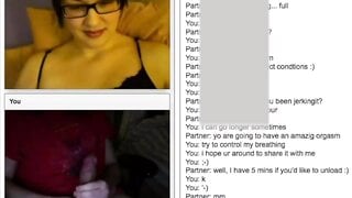 Canadian Nerd watching Cumshot on Chatroulette