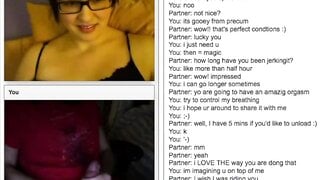 Canadian Nerd watching Cumshot on Chatroulette