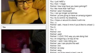 Canadian Nerd watching Cumshot on Chatroulette