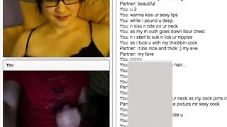 Canadian Nerd watching Cumshot on Chatroulette