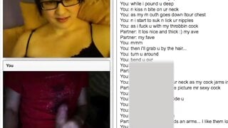 Canadian Nerd watching Cumshot on Chatroulette