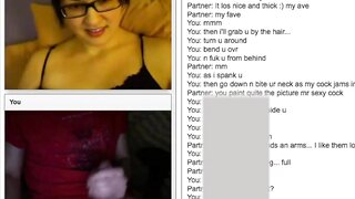 Canadian Nerd watching Cumshot on Chatroulette