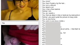 Canadian Nerd watching Cumshot on Chatroulette