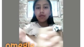 Omegle slut showing tits