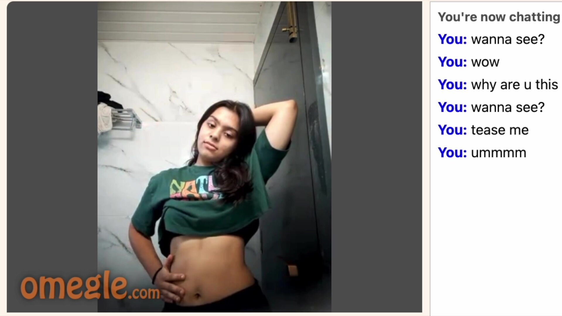 Indian teen teasing on Omegle 