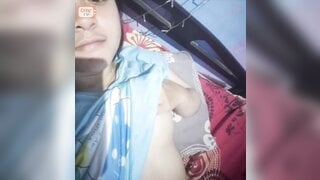 Virgin girl showing her boobs and pussy